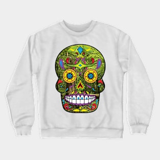 Sugar Skull Green Crewneck Sweatshirt